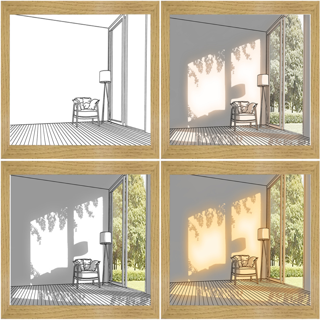 DIYMasterpiece Kit™ - Artistiek doe-het-zelf-zonlicht-geïnspireerd nachtlampje 