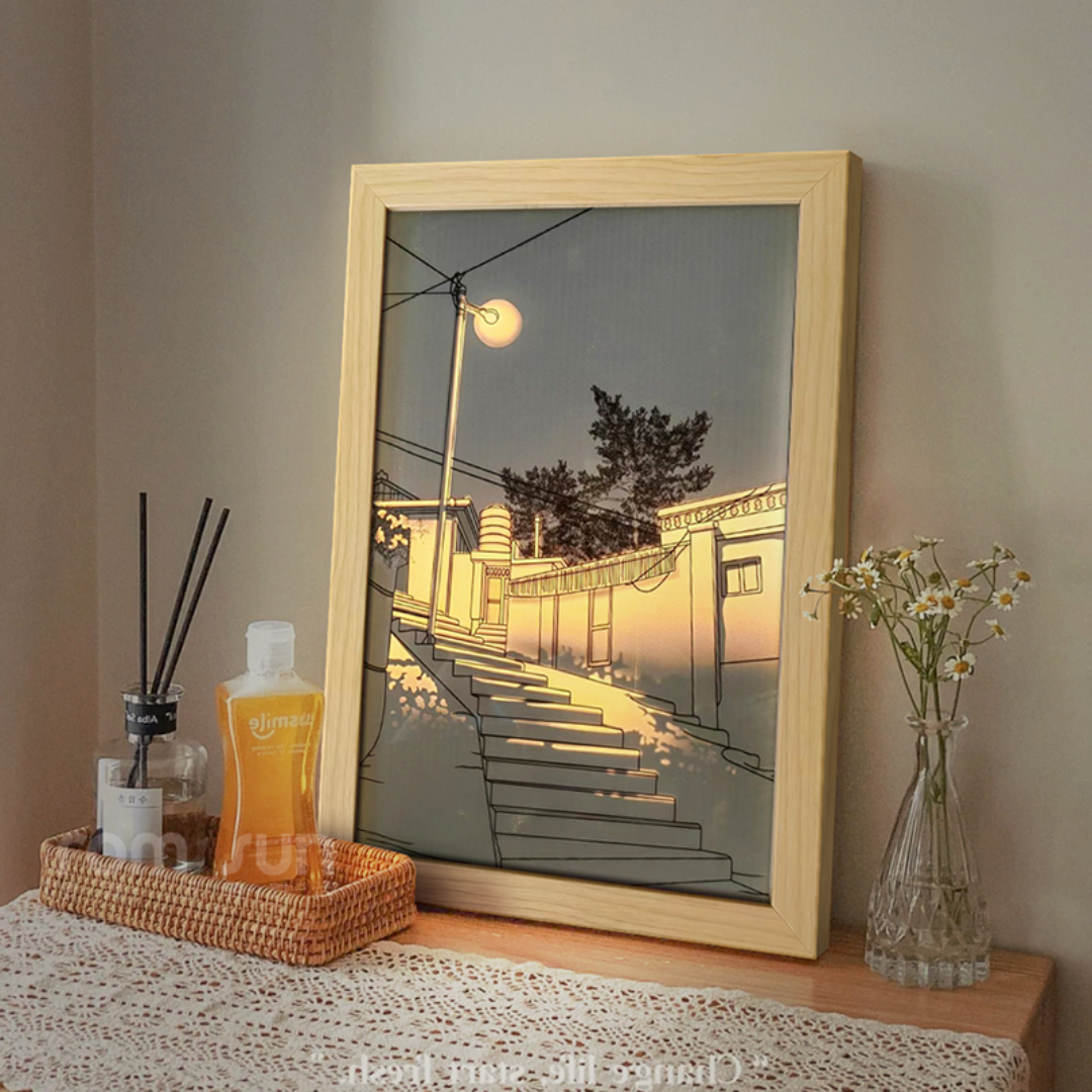 DIYMasterpiece Kit™ - Artistiek doe-het-zelf-zonlicht-geïnspireerd nachtlampje 