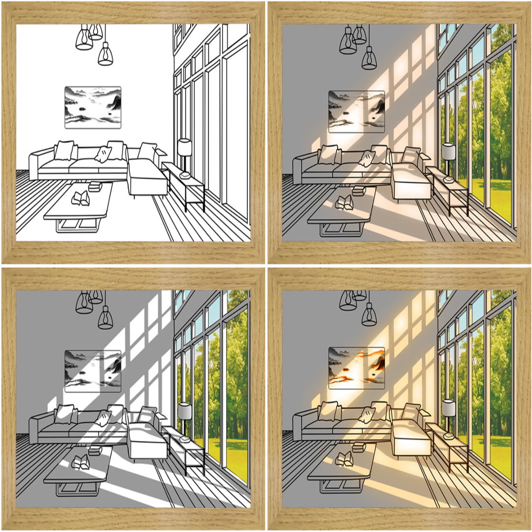 DIYMasterpiece Kit™ - Artistiek doe-het-zelf-zonlicht-geïnspireerd nachtlampje 
