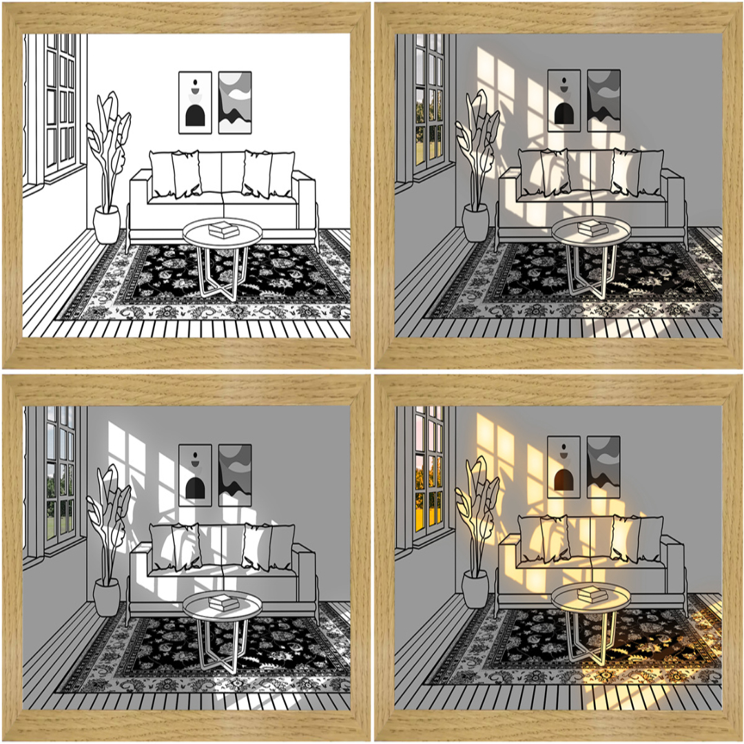 DIYMasterpiece Kit™ - Artistiek doe-het-zelf-zonlicht-geïnspireerd nachtlampje 