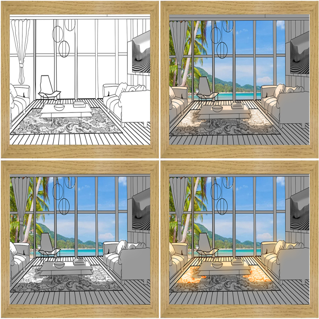 DIYMasterpiece Kit™ - Artistiek doe-het-zelf-zonlicht-geïnspireerd nachtlampje 