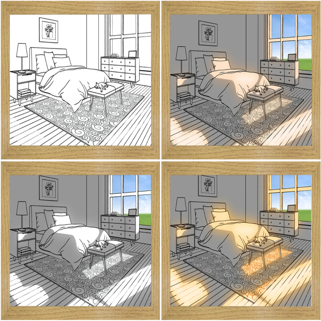 DIYMasterpiece Kit™ - Artistiek doe-het-zelf-zonlicht-geïnspireerd nachtlampje 