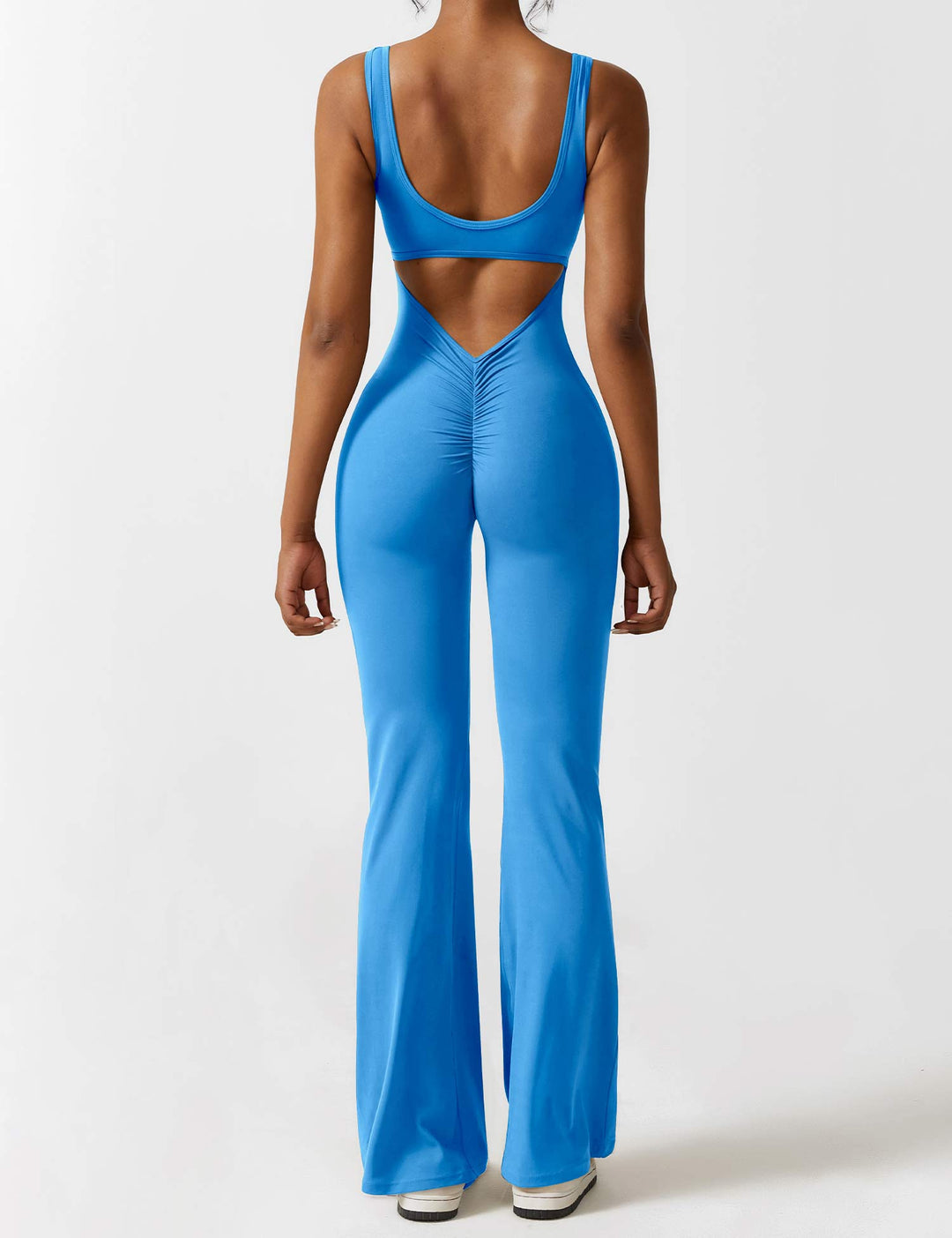 Olivia - V-Drop Flared Overalls