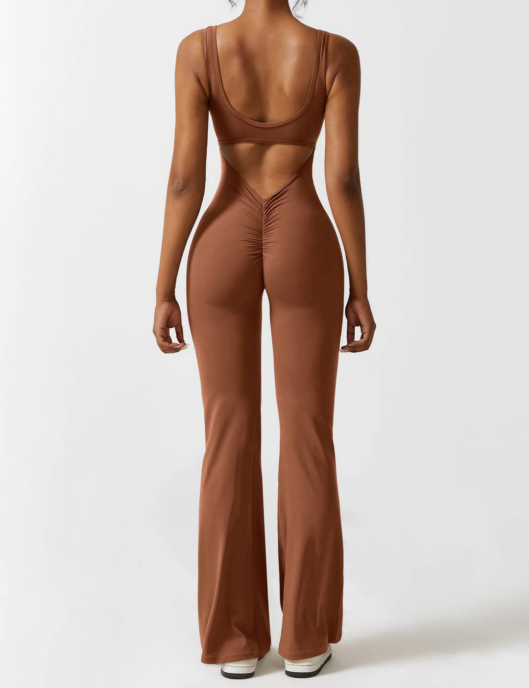 Olivia - V-Drop Flared Overalls