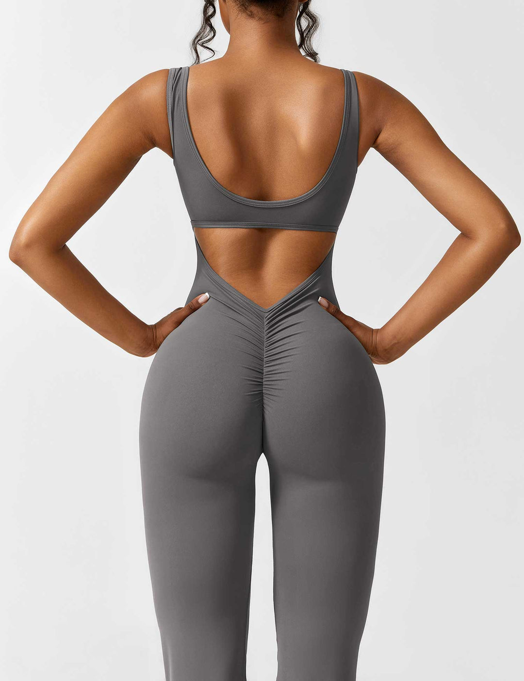 Olivia - V-Drop Flared Overalls